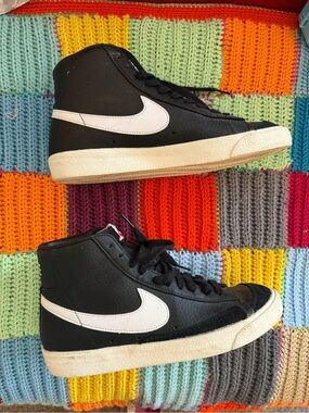 Nike Black & White High-Top Athletic Sneakers